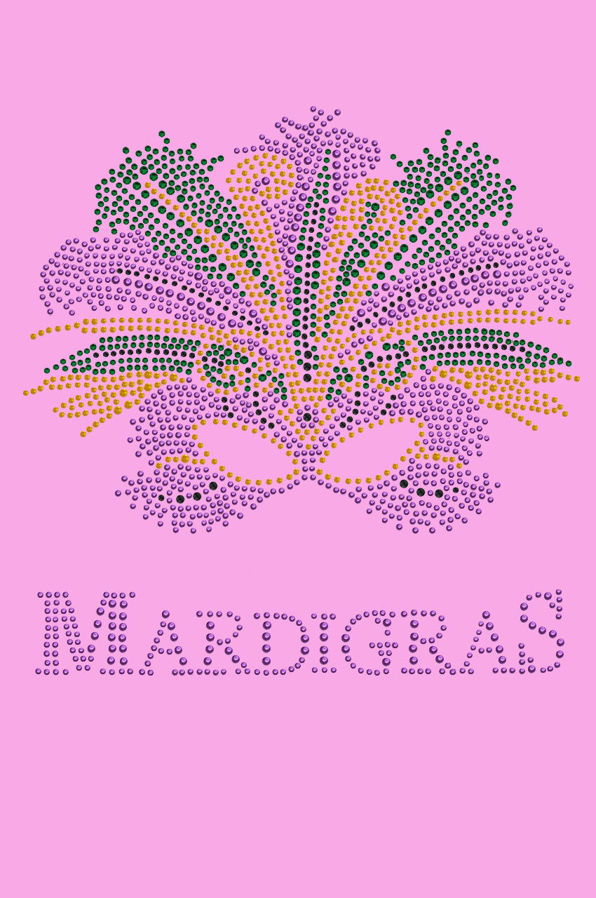 Madi Gras with Mask - Womens T-shirt