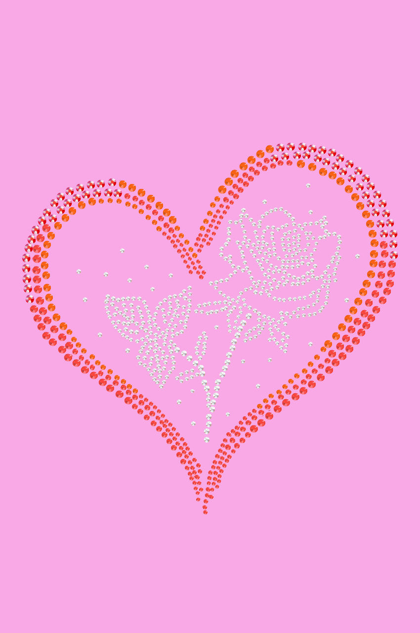 Heart with Rose - Womens Tee