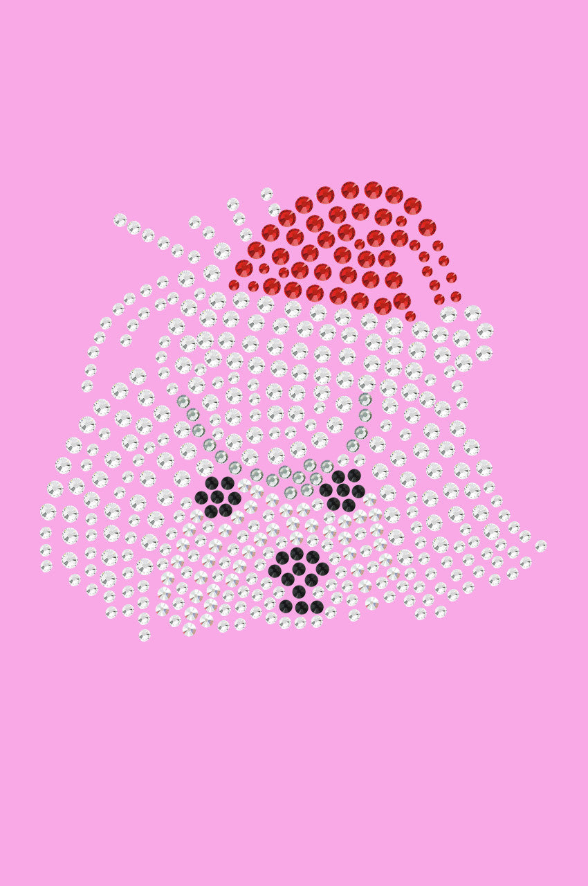 Maltese Face with Santa Hat - Womens T-shirt