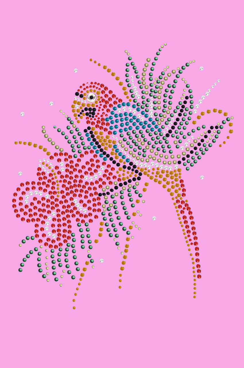 Parrot with Hibiscus - Womens T-shirt