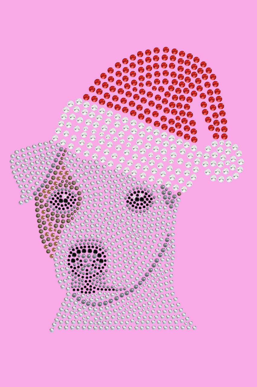 Jack Russell Terrier with Santa Hat - Womens T-shirt