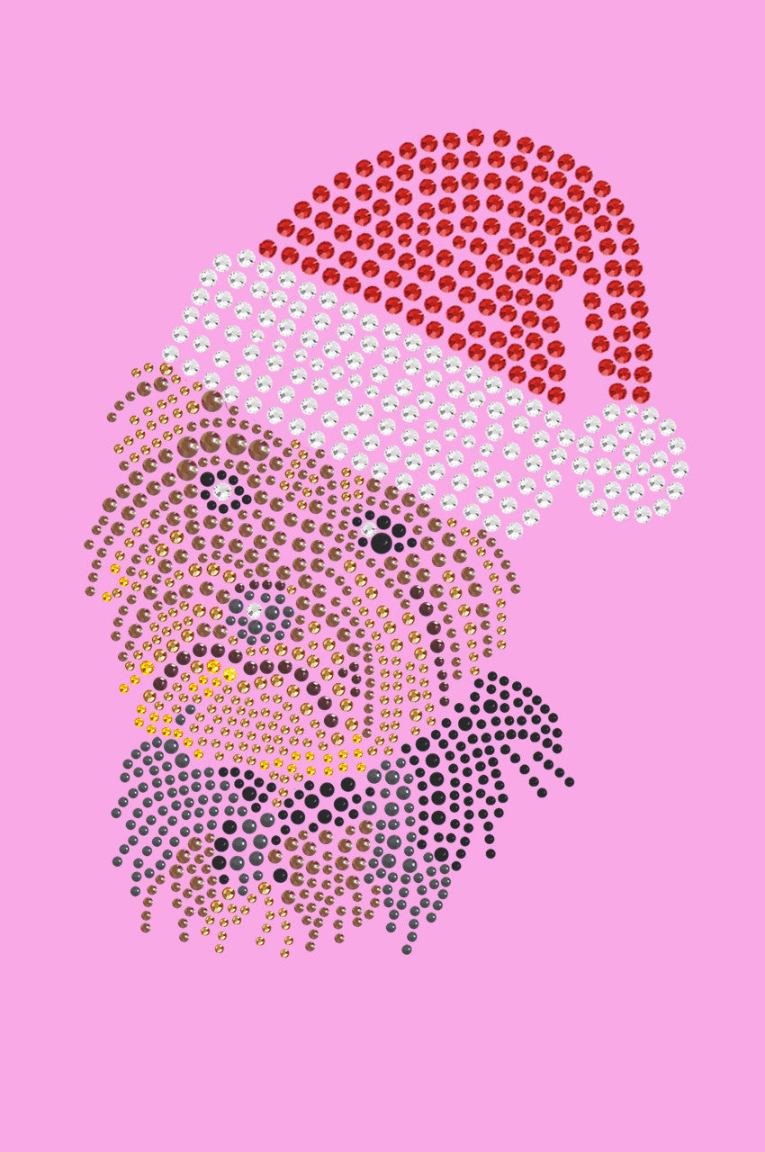 Yorkie Face 1 with Santa Hat - Womens T-shirt