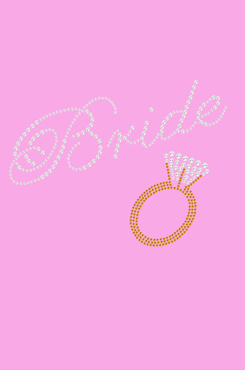 Bride with Diamond Ring- Womens T-shirt