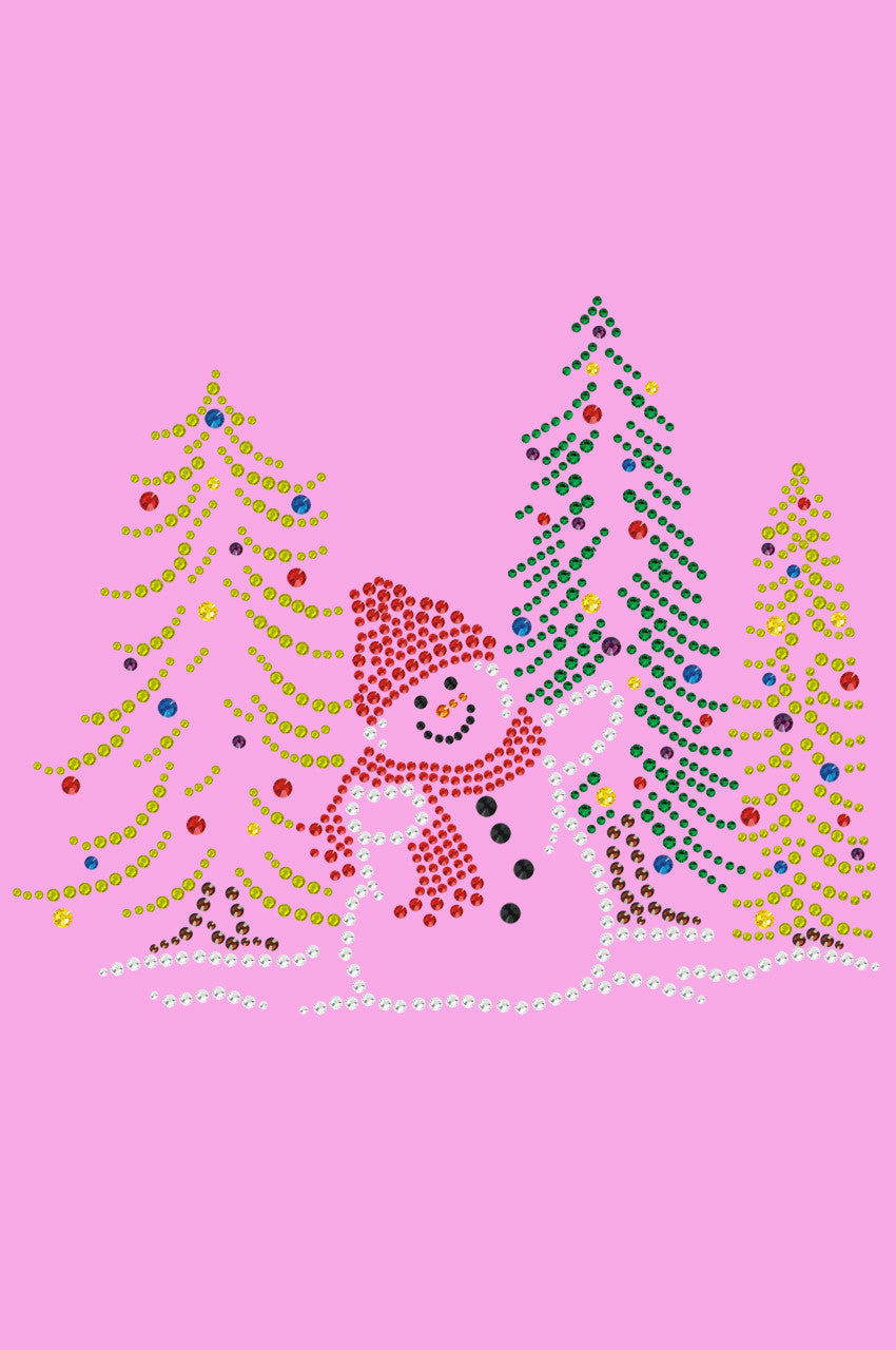 Snowman in Trees - Womens T-shirt