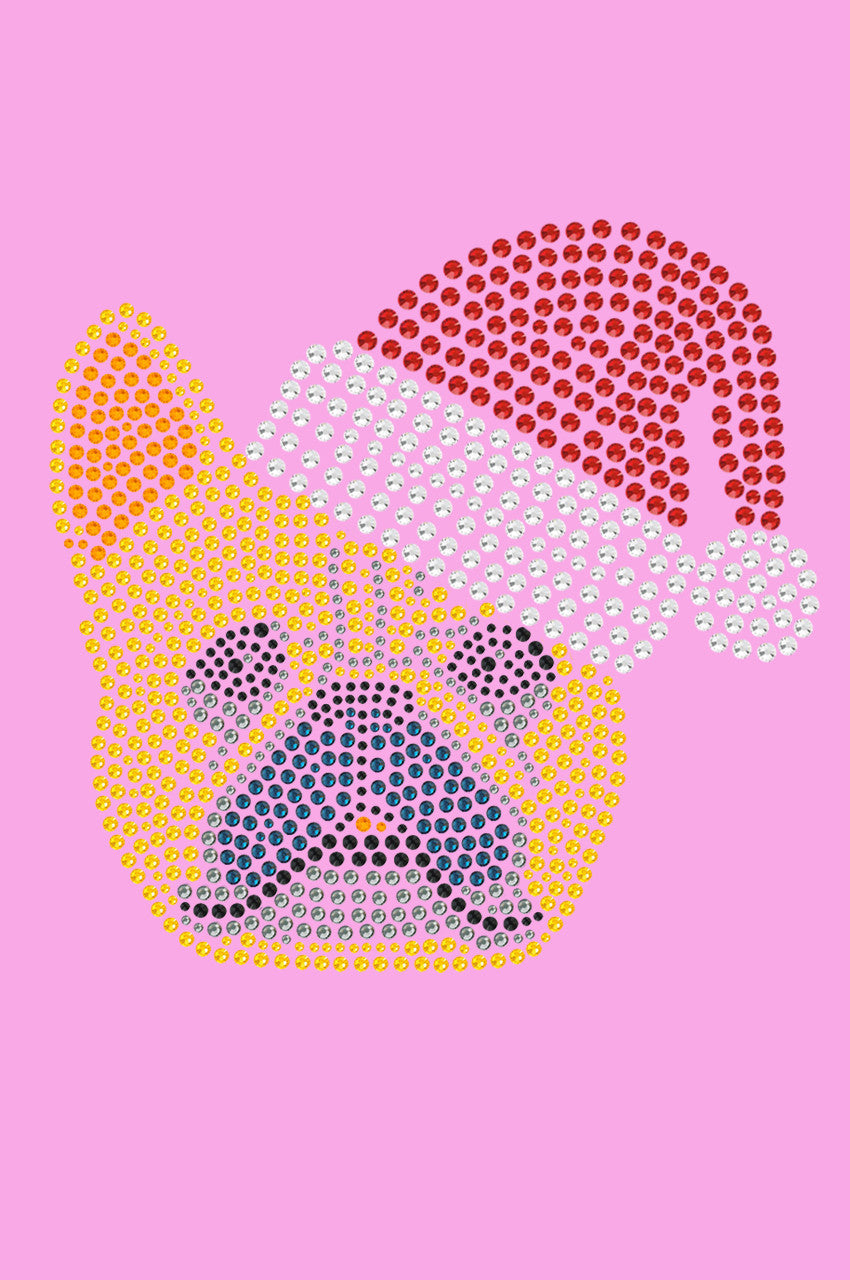 French Bull Dog with Santa Hat - Womens T-shirt