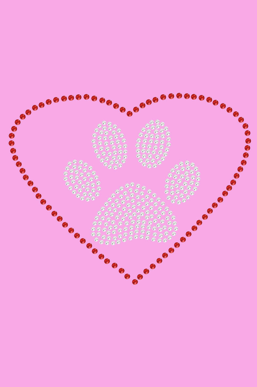 Heart with Paw - Womens T-shirt