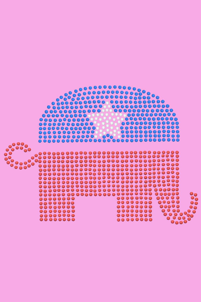 Patriotic Elephant - Womens T-shirt