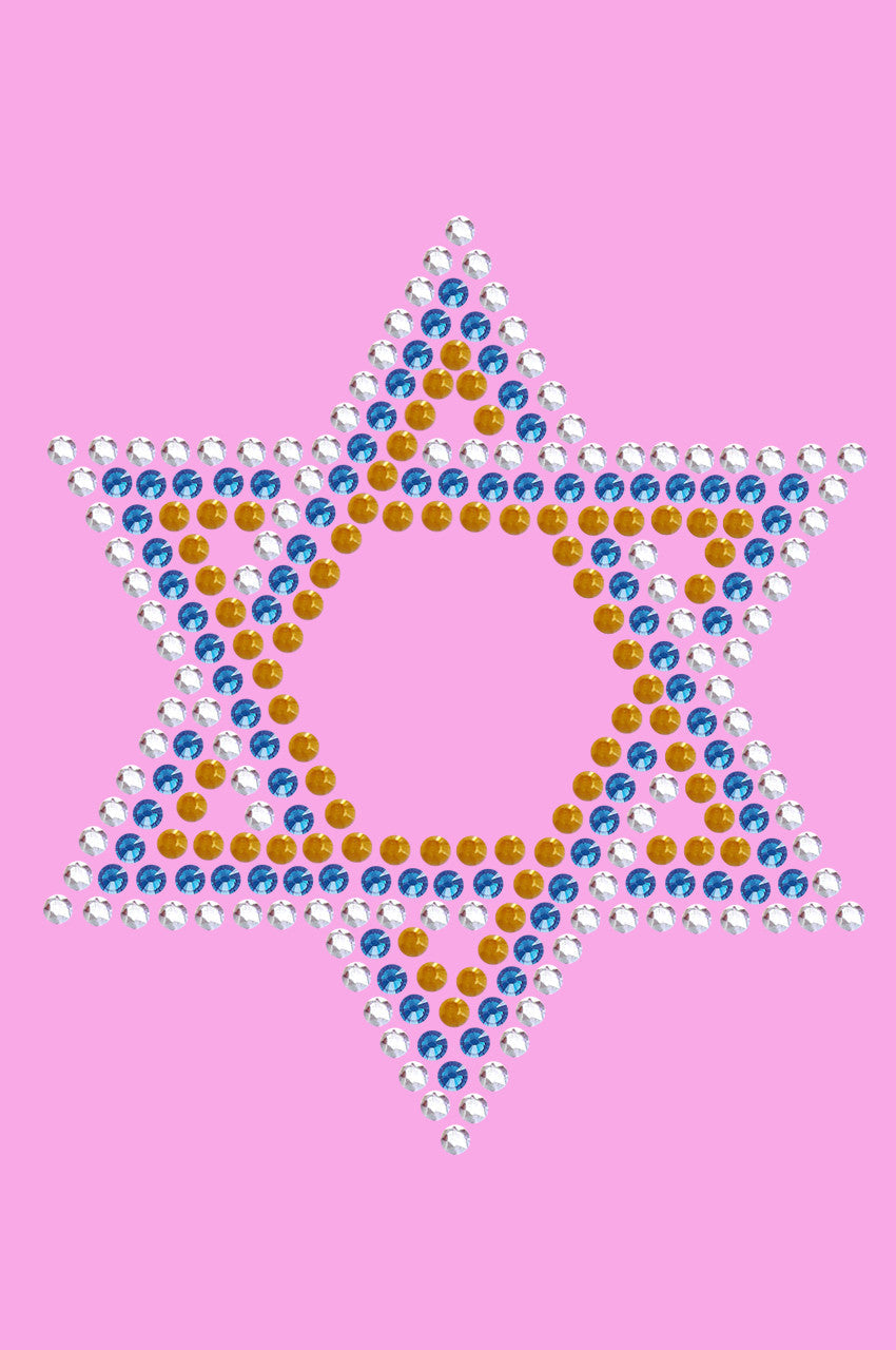 Star of David - Small (Blue, Silver, & Gold) - Womens T-shirt