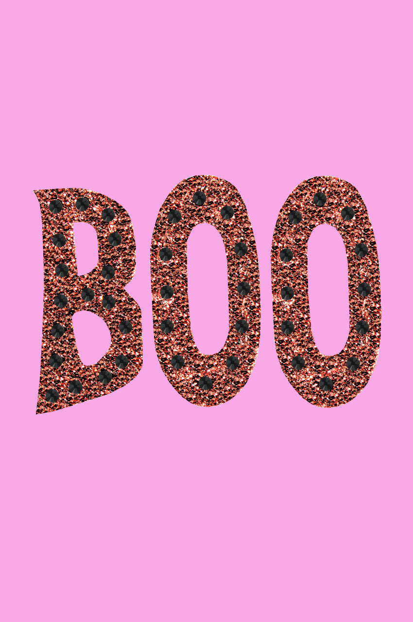 Orange Glitter Boo - Womens T-shirt