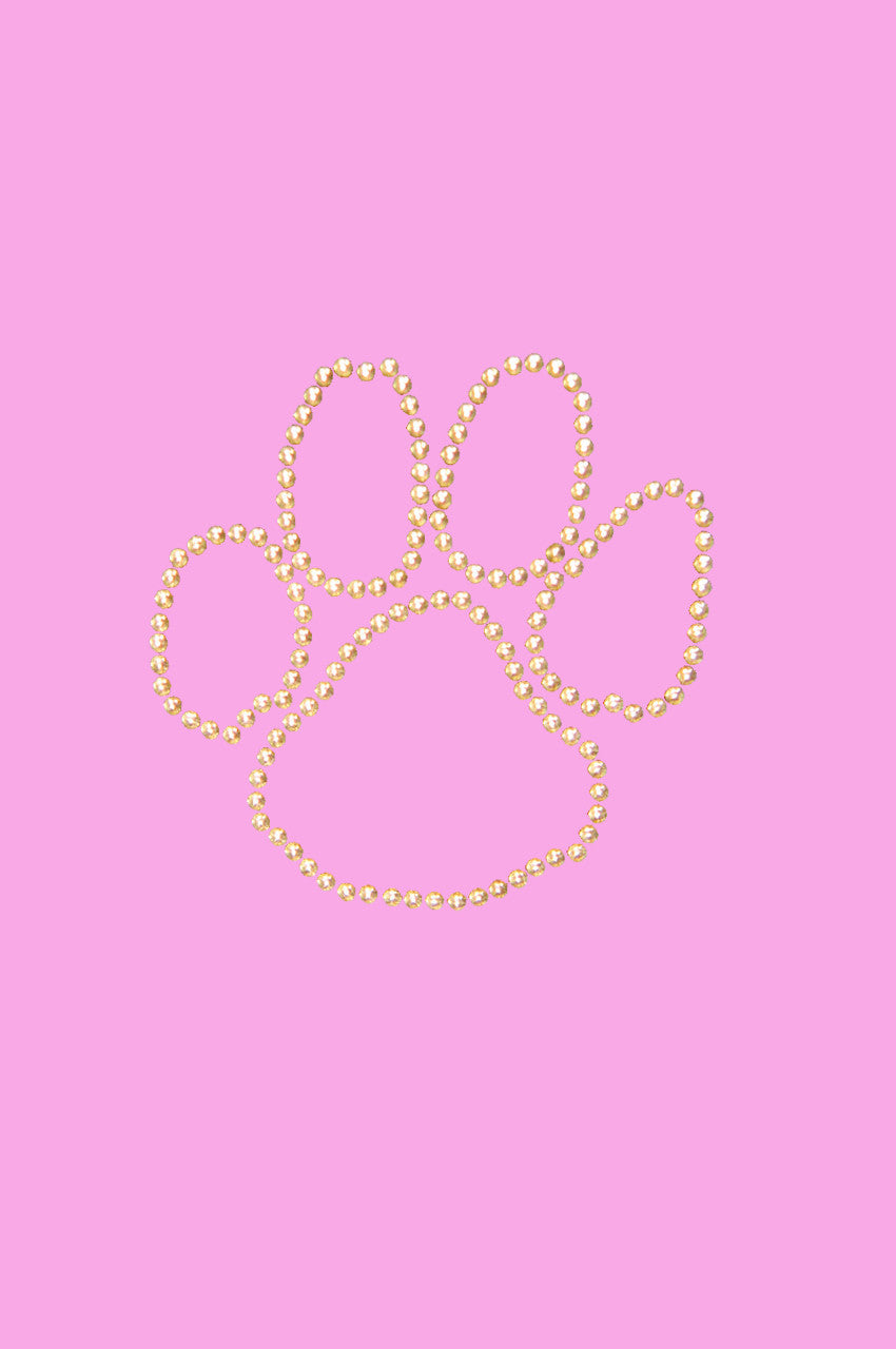 Paw (Gold Nailheads) - Womens T-shirt