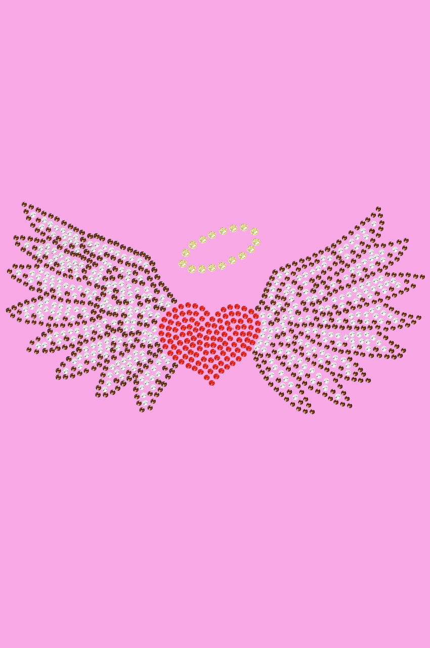 Heart with Wings & Halo - Womens T-shirt