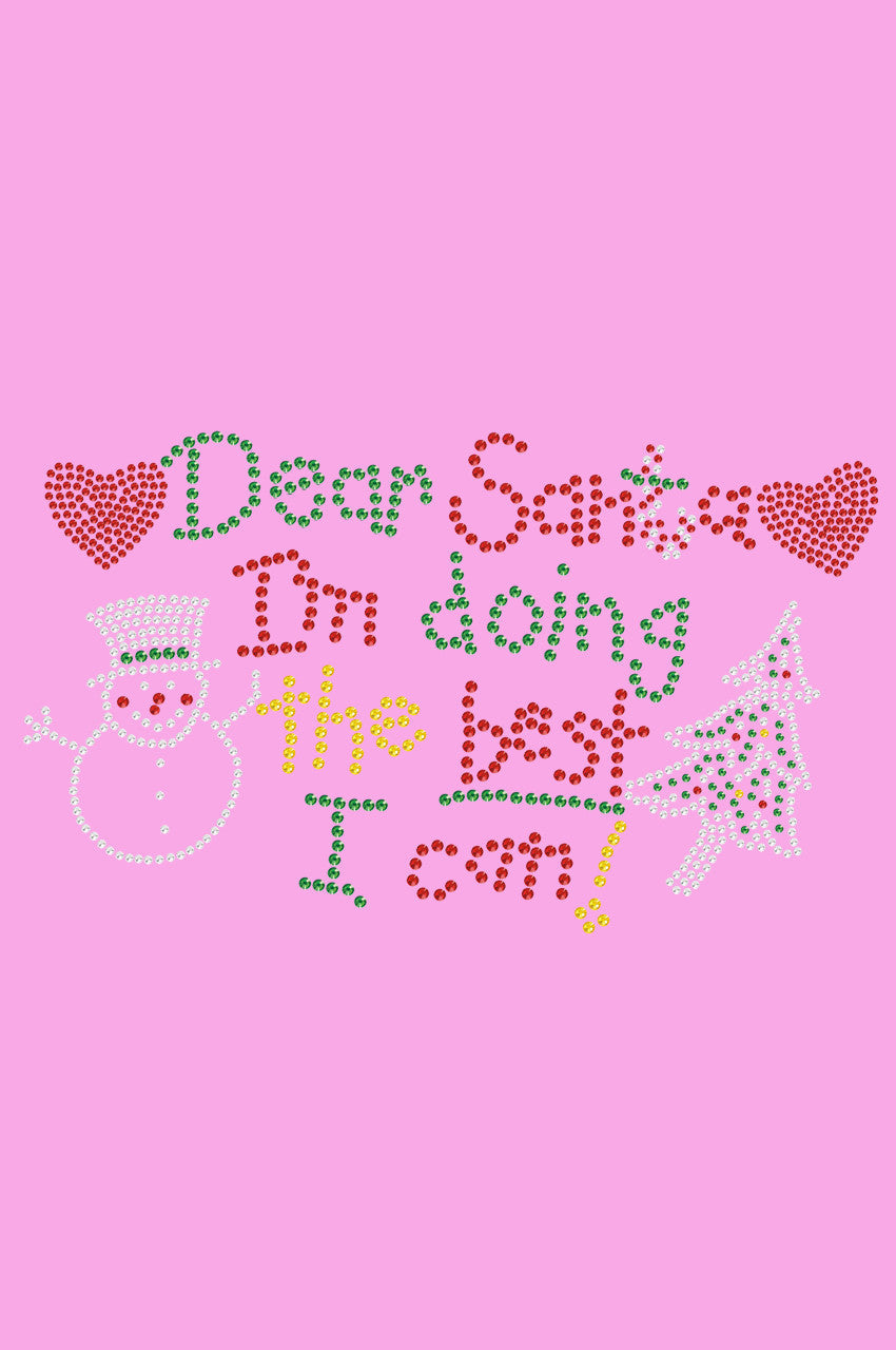 Dear Santa Im Doing the Best I Can - Womens T-shirt