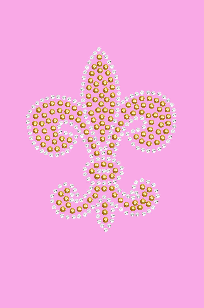 Fleur de Lis (Gold Rhinestuds) - Womens T-shirt
