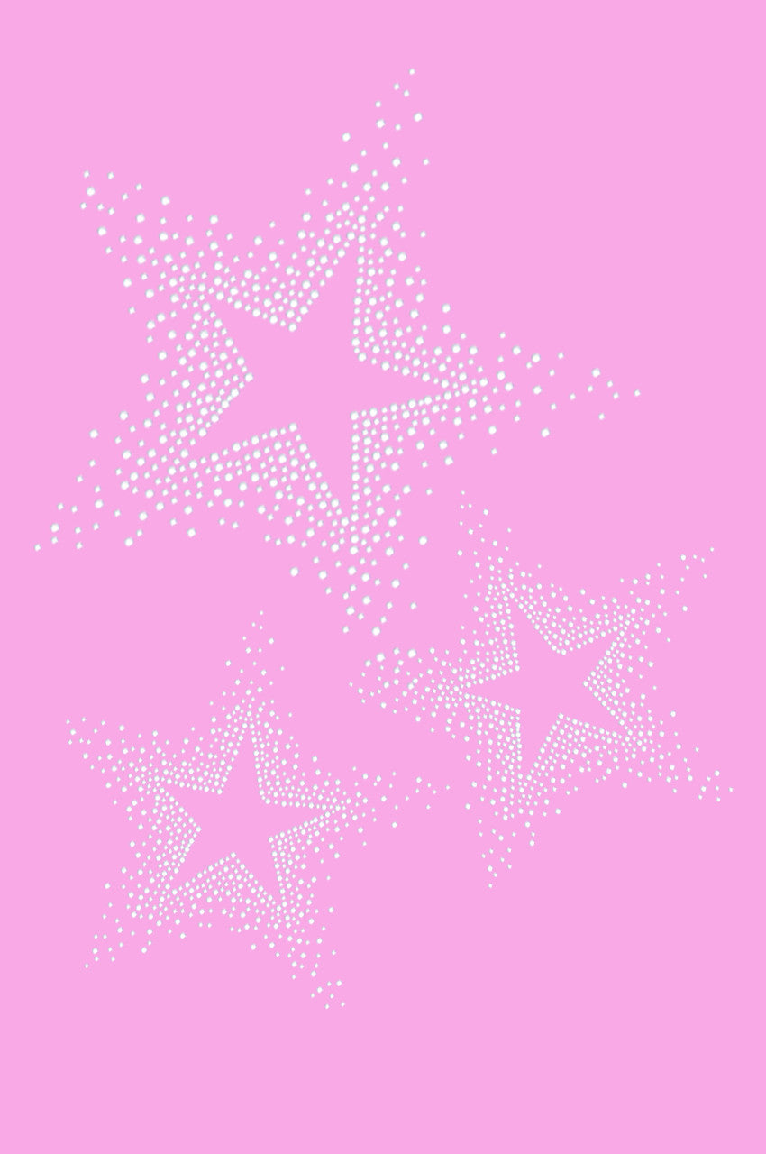 Three Stars (Clear Rhinestones) - Womens T-shirt