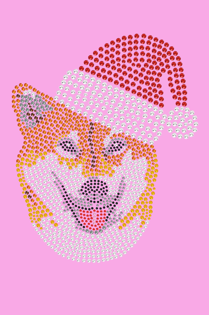 Shiba Inu with Santa Hat - Womens Tee
