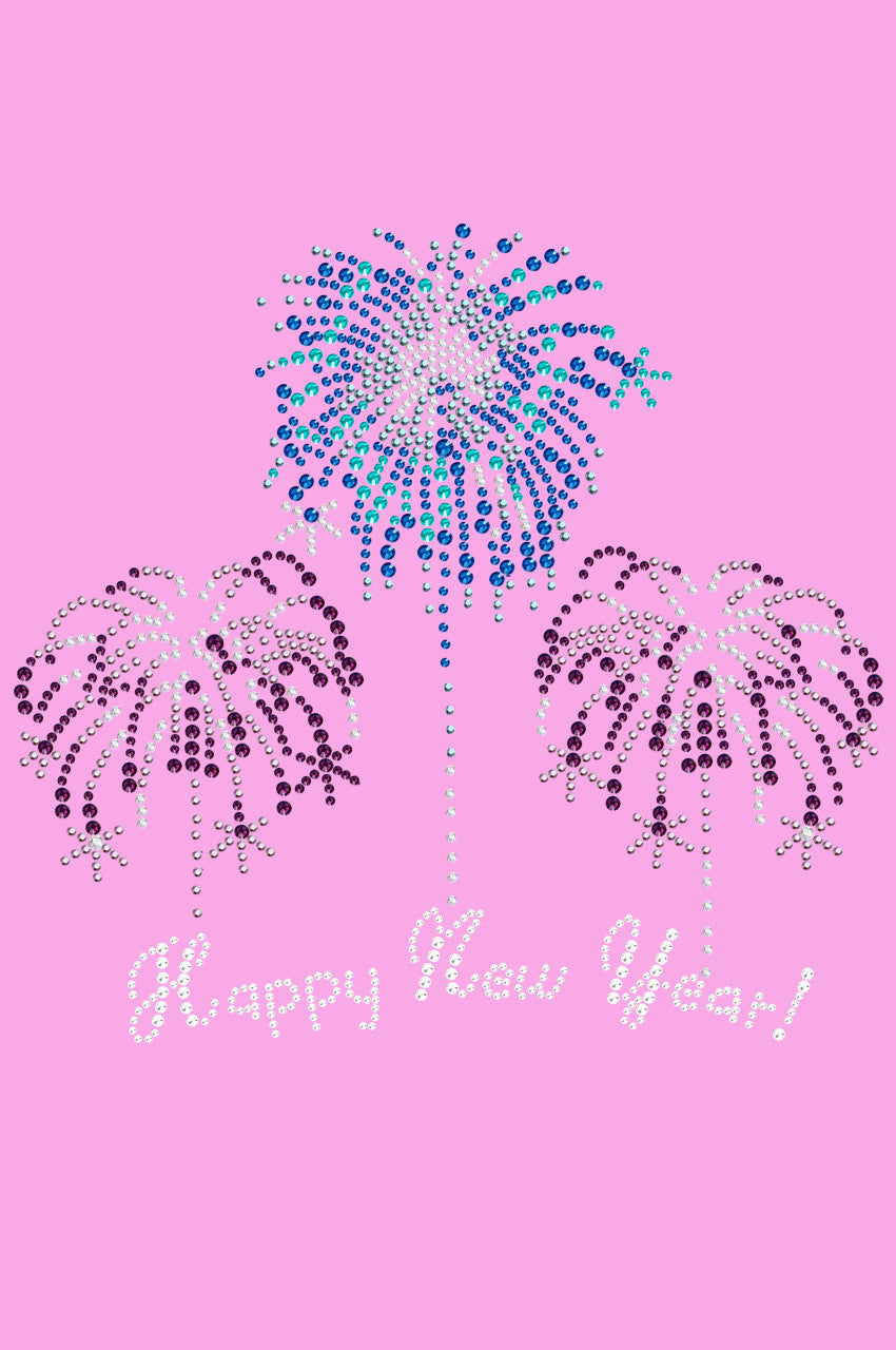 Happy New Year Fireworks - Womens T-shirt