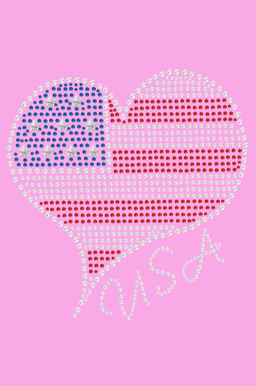 Patriotic American Heart 3 - Womens T-shirt