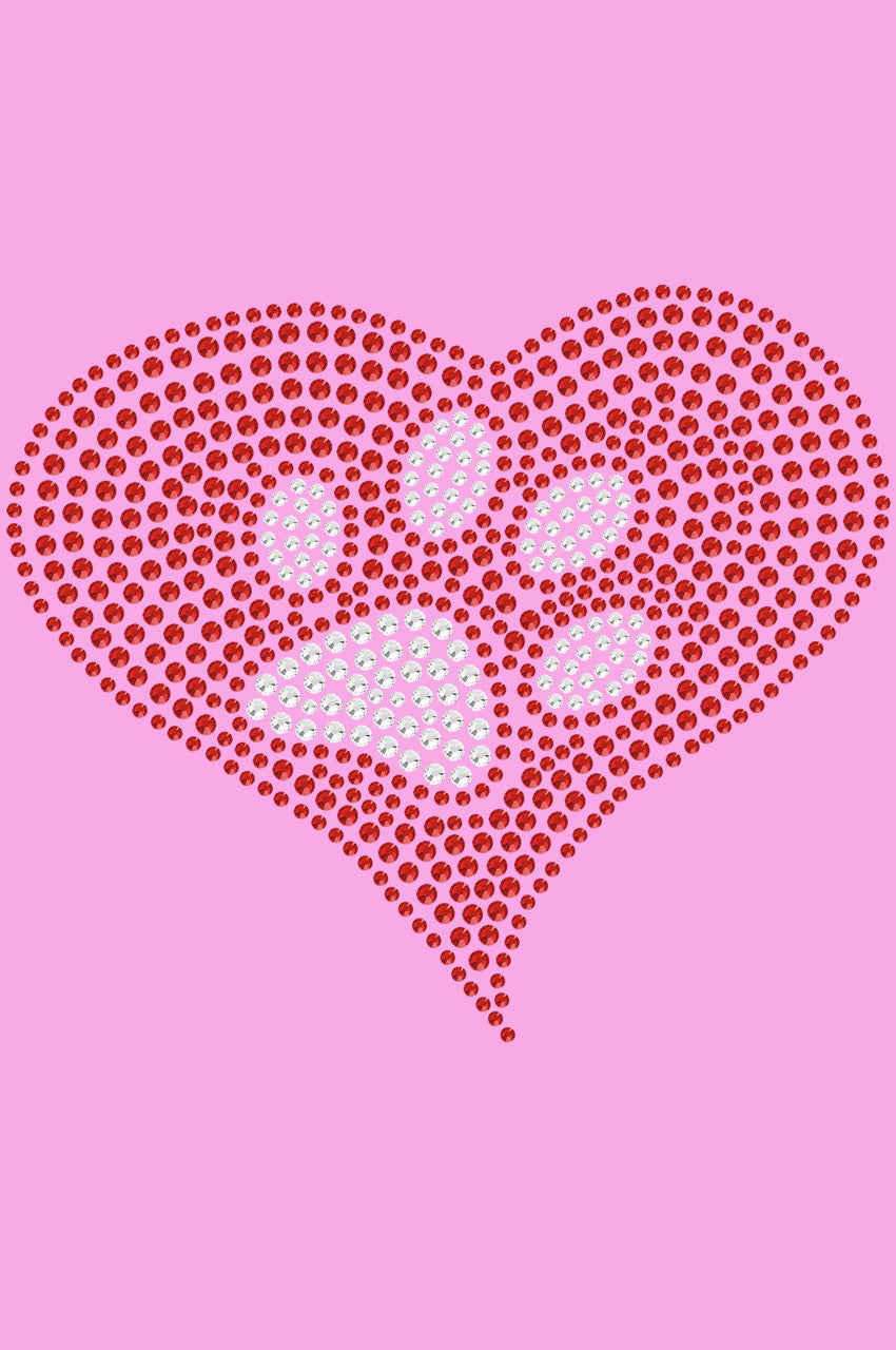 Red Heart with Paw 2 - Women's T-shirt