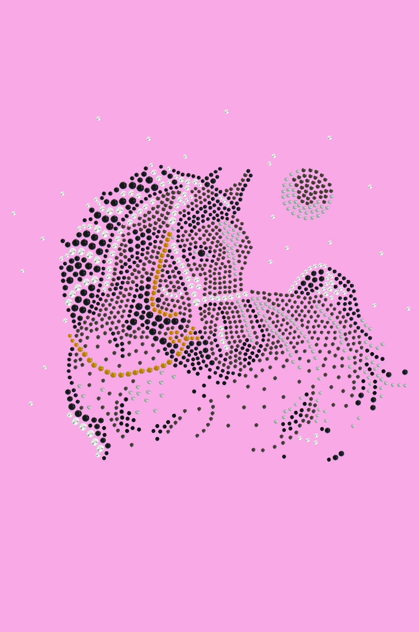 Horse with Stars & Moon - Womens T-shirt