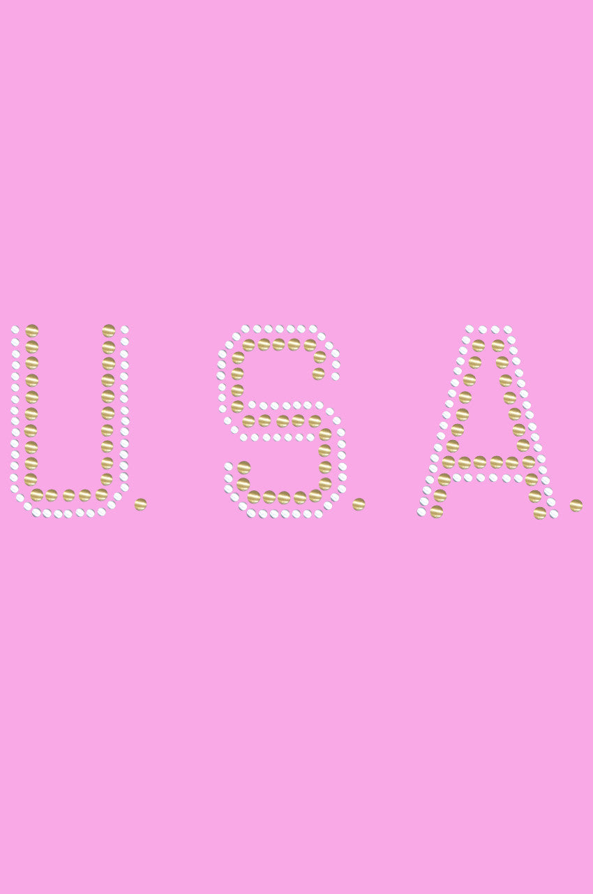 USA (Gold & Silver Nailheads) - Womens T-shirt