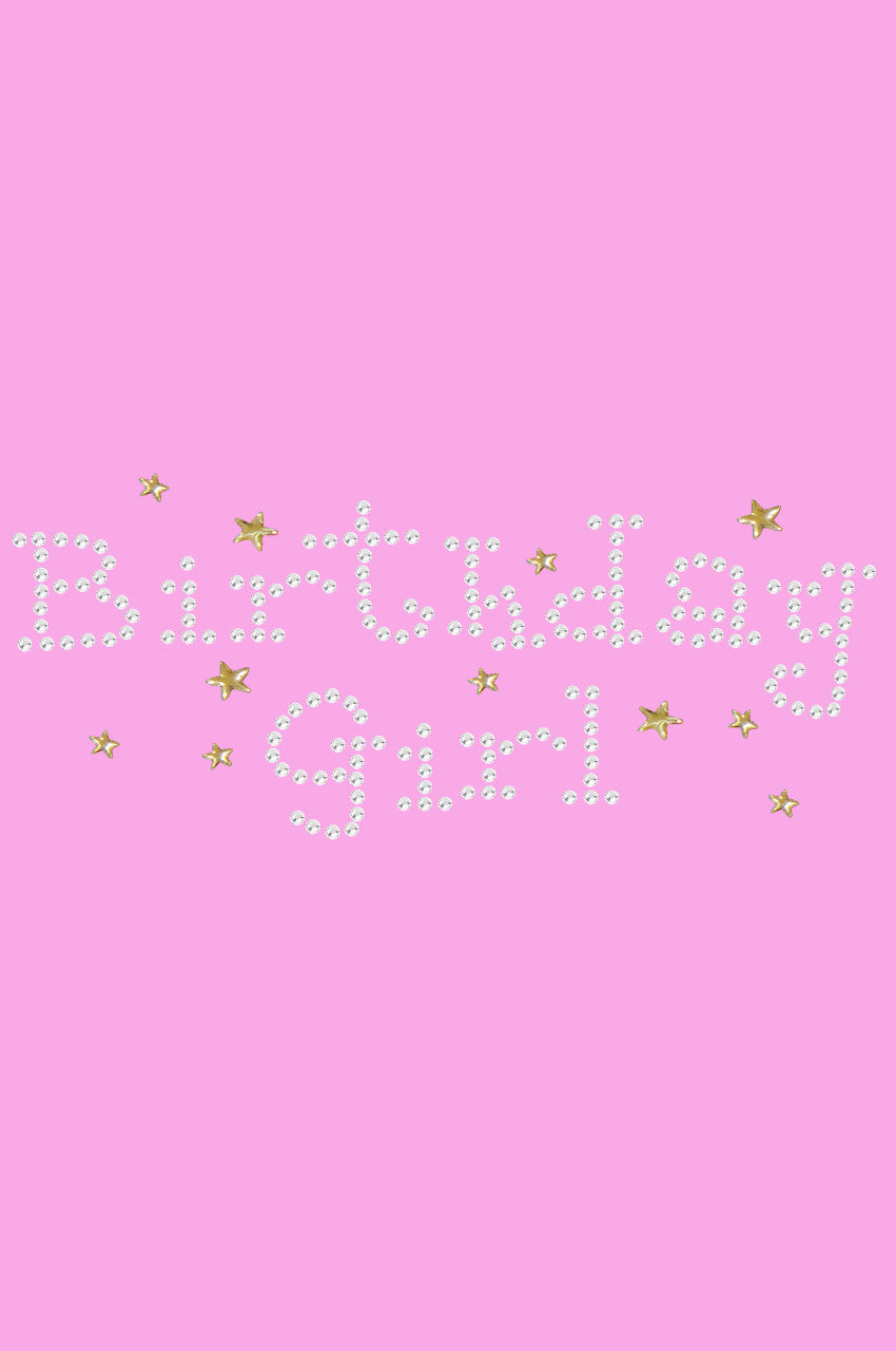 Birthday Girl with Stars - Womens T-shirt