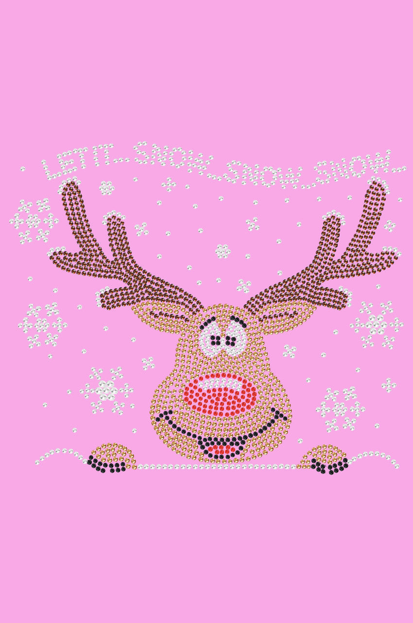 Let it Snow - Red Nose Reindeer - Womens T-shirt
