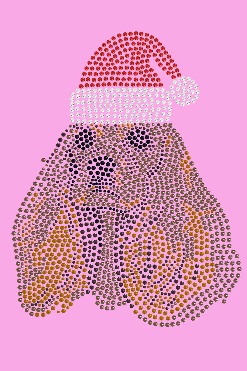 Cocker Spaniel with Santa Hat - Womens T-shirt