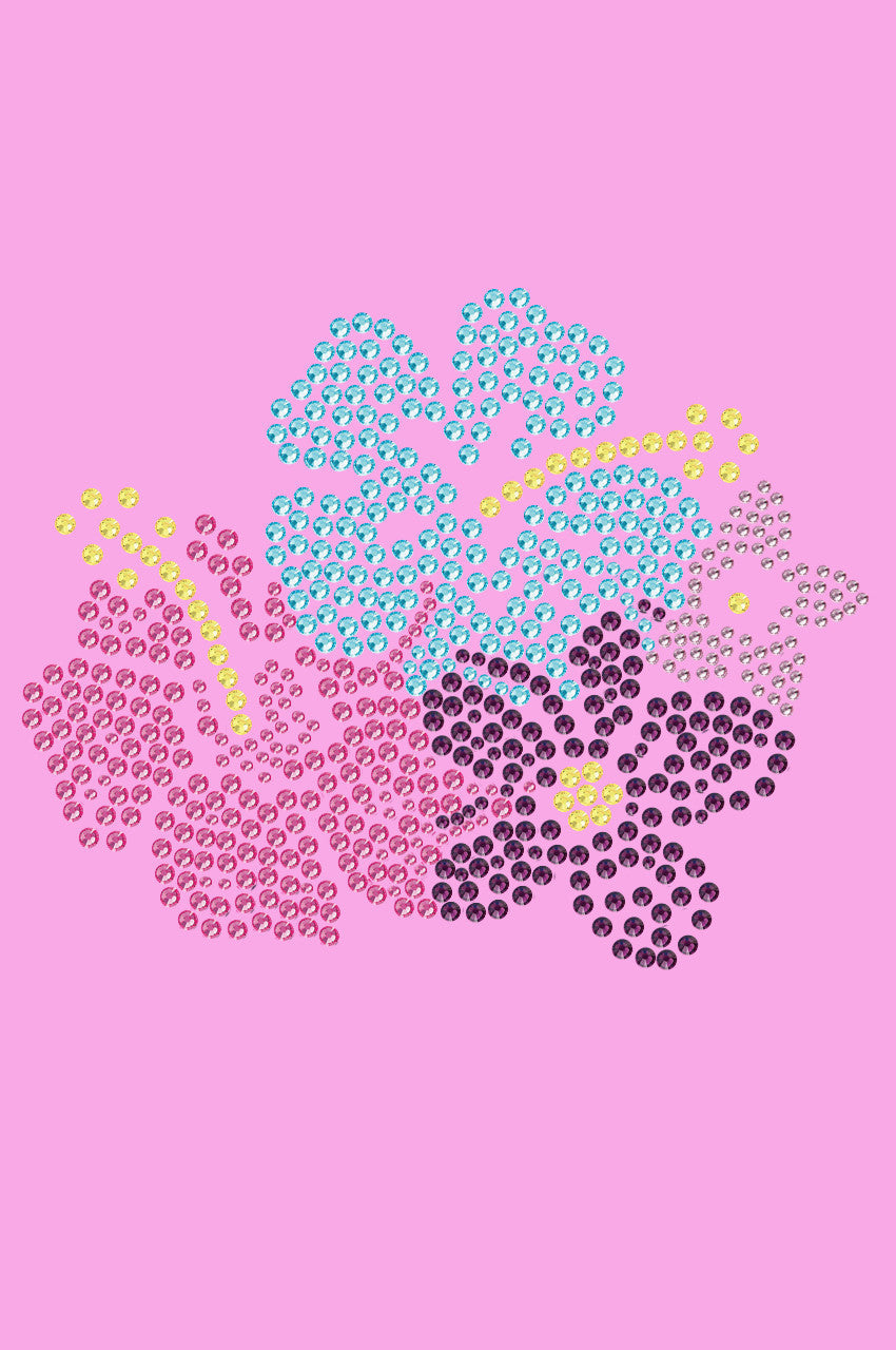 Pink, Blue & Purple Hibiscus - Womens T-shirt