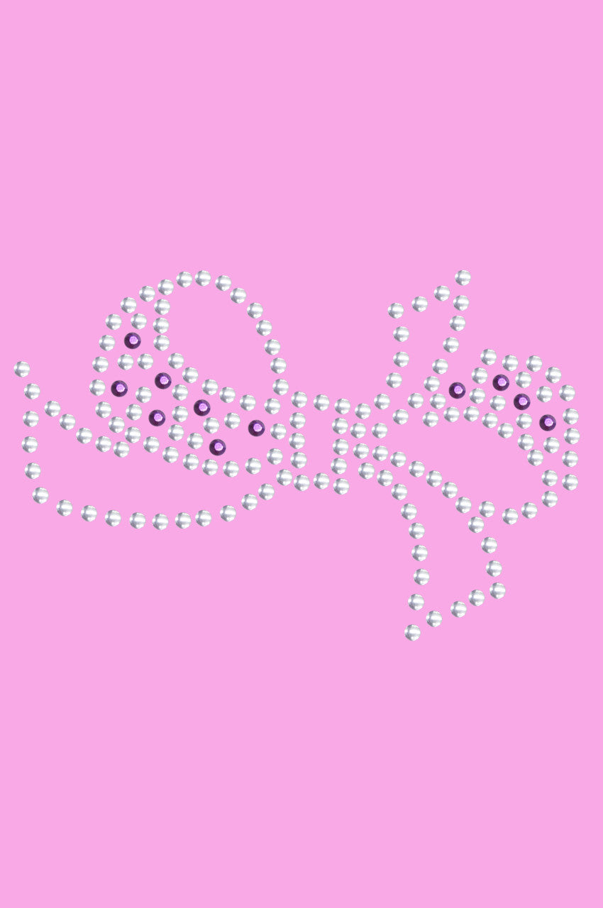 Bow (Purple & Silver) - Womens T-shirt