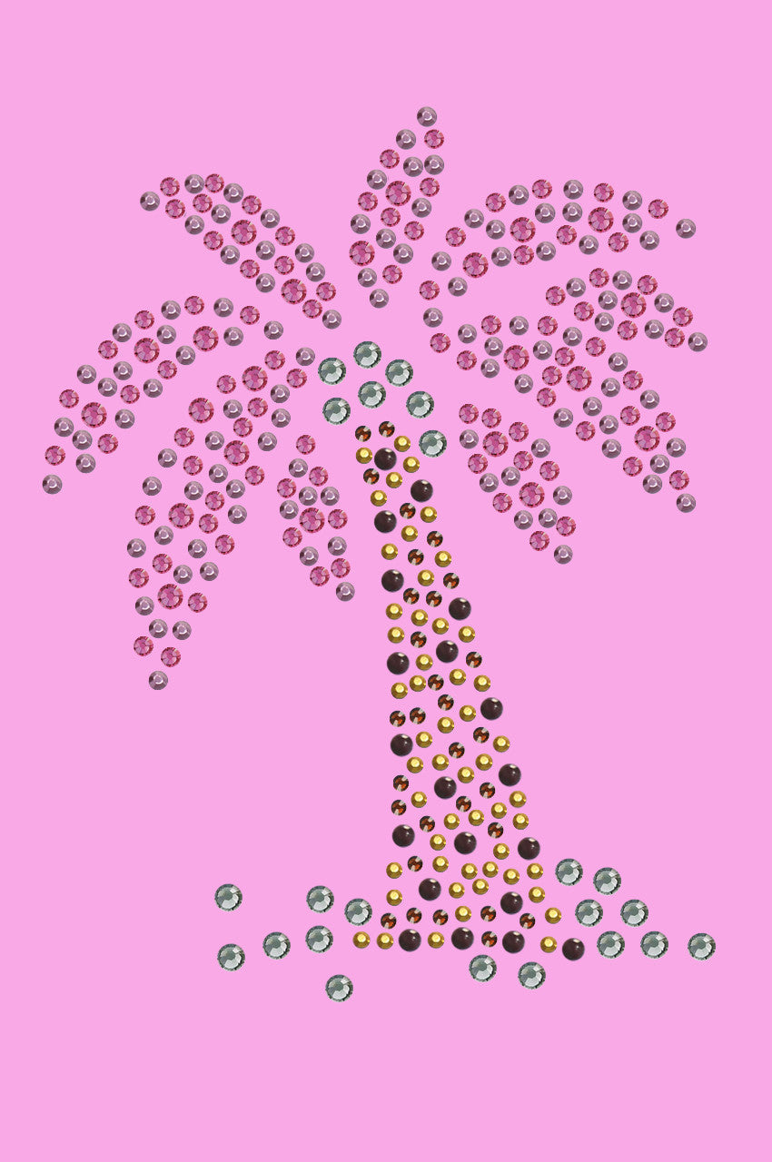 Palm Tree (Pink) - Womens T-shirt