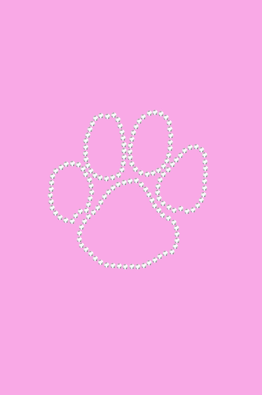 Paw (Rhinestone Outline) - Womens T-shirt