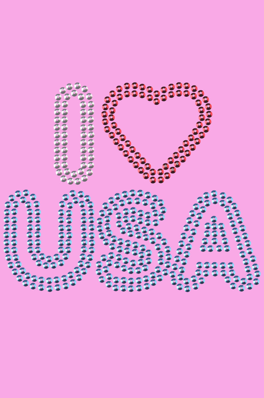 I Love USA 2- Womens T-shirt