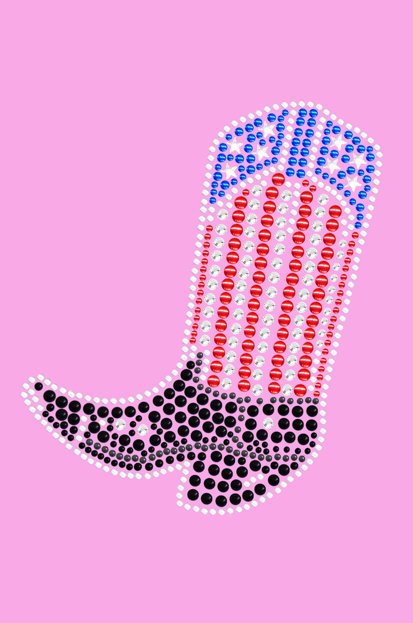 Boot (Red, White, & Blue) - Womens T-shirt