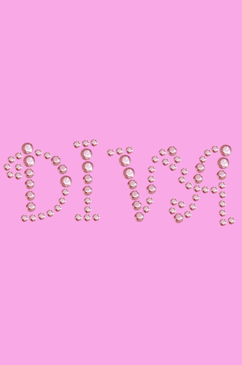 Diva (Pink Rhinestuds) - Womens T-shirt