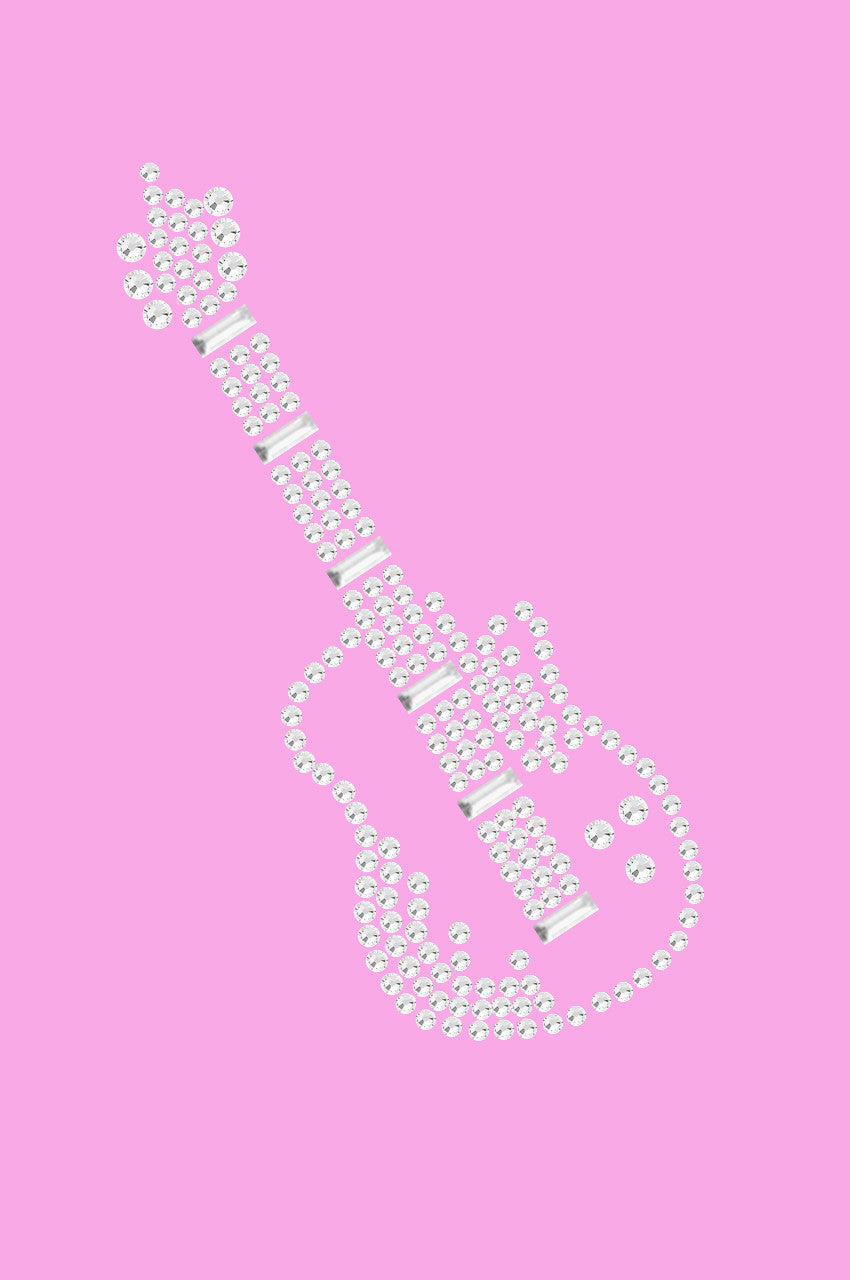 Guitar (Rhinestone) - Womens T-shirt