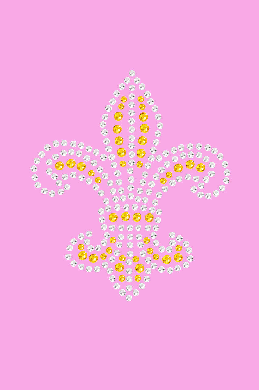 Fleur de Lis (Gold Rhinestones) - Womens T-shirt