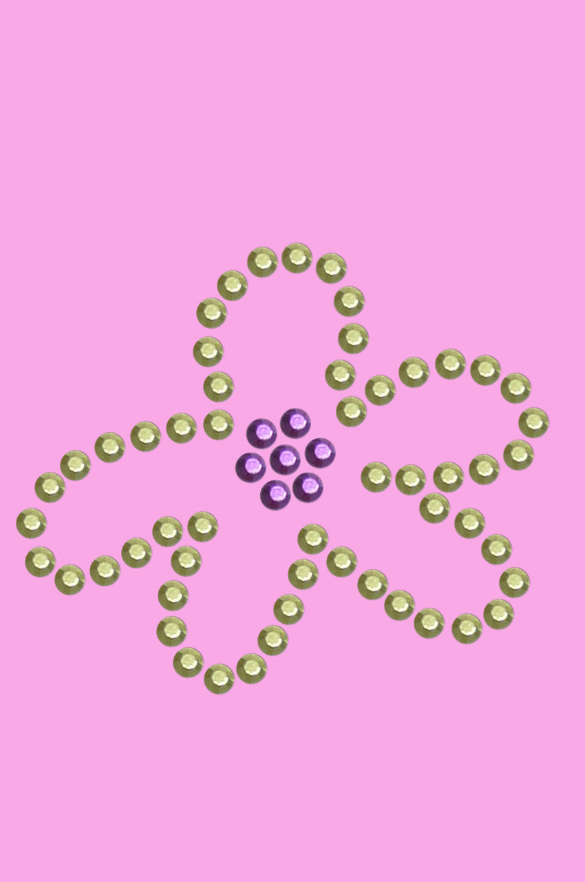 Lime & Purple Flower - Womens T-shirt
