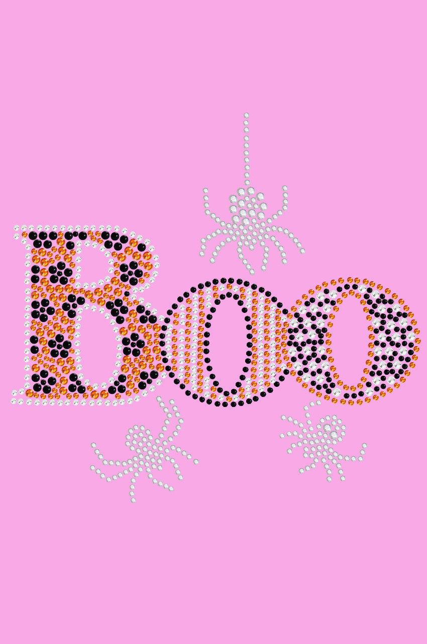 Boo with Silver Spiders - Womens T-shirt