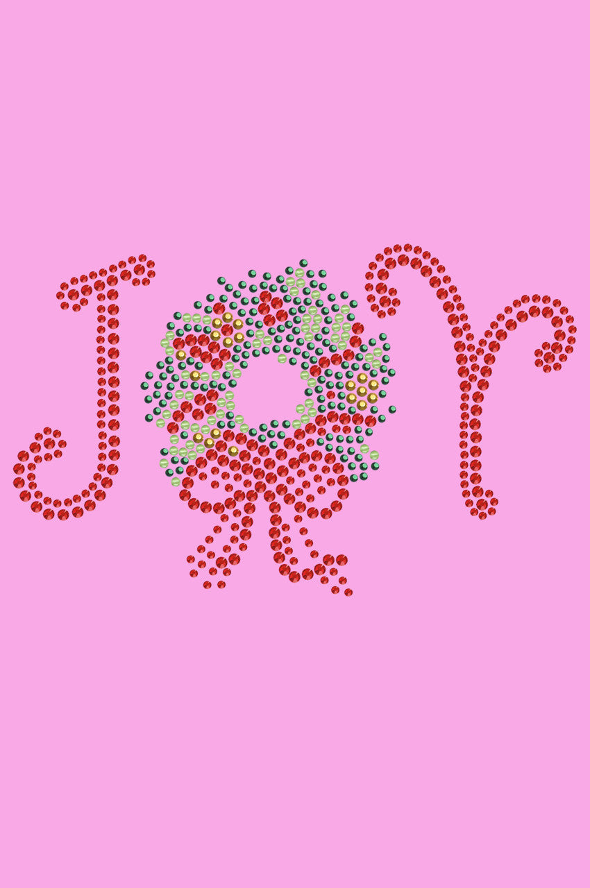 Joy Christmas Wreath - Womens T-shirt