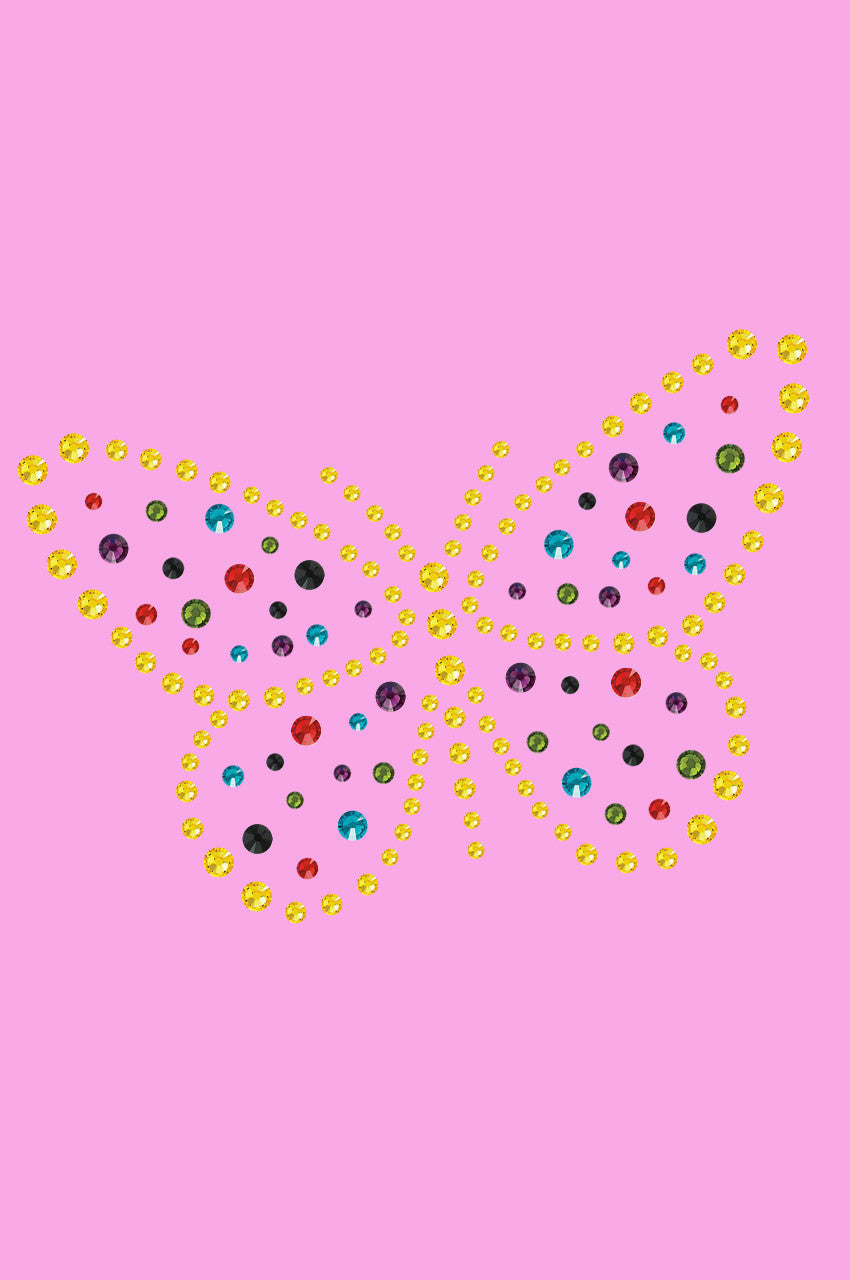 Yellow Dotted Butterfly - Womens T-shirt