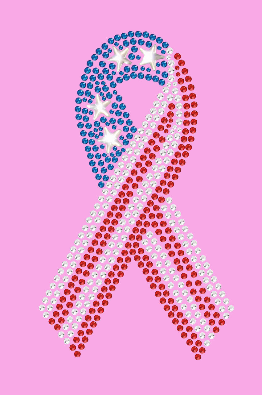 Ribbon (Red, White, & Blue) - Womens T-shirt