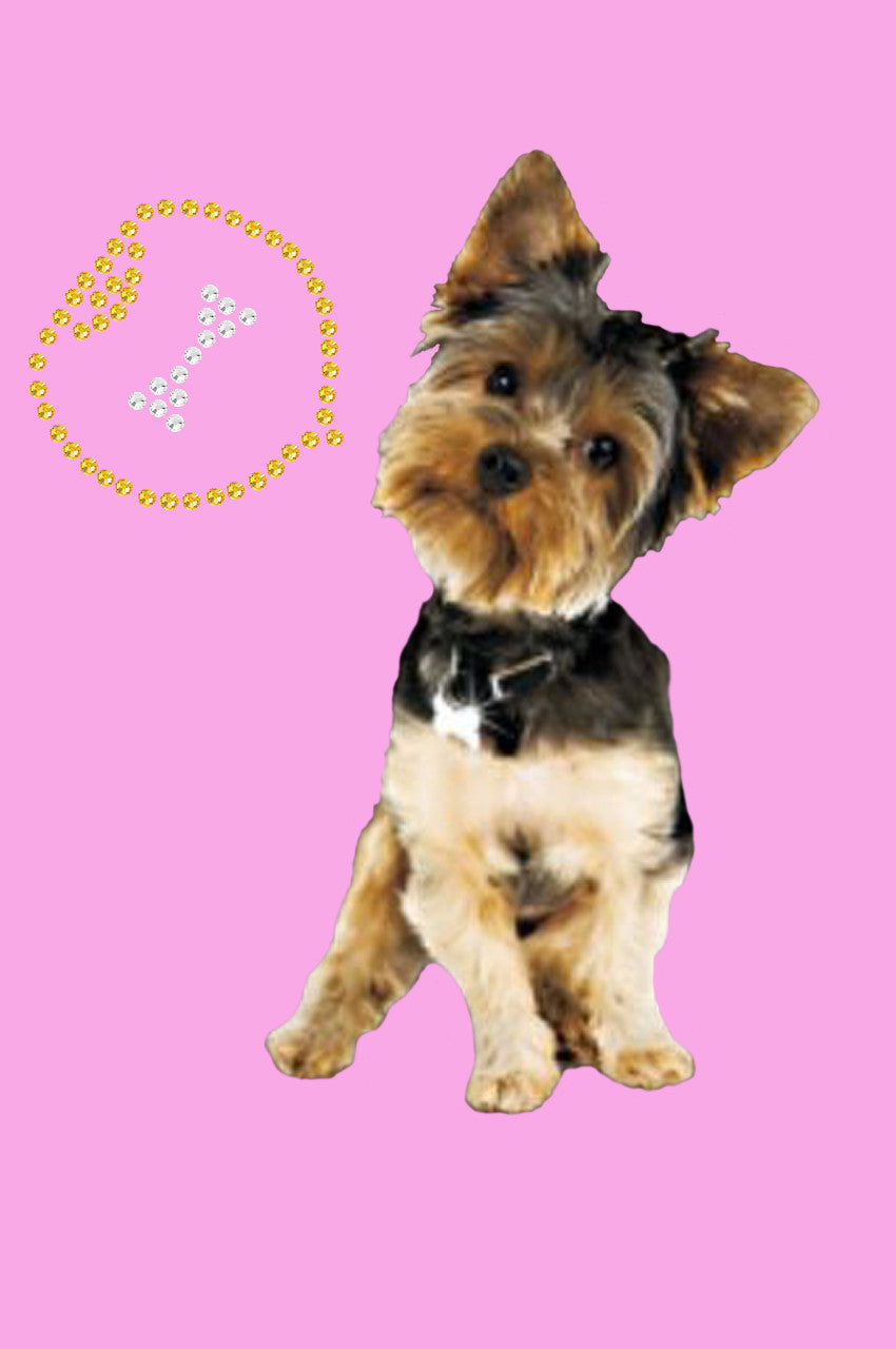 Yorkie with Bone - Womens Tee