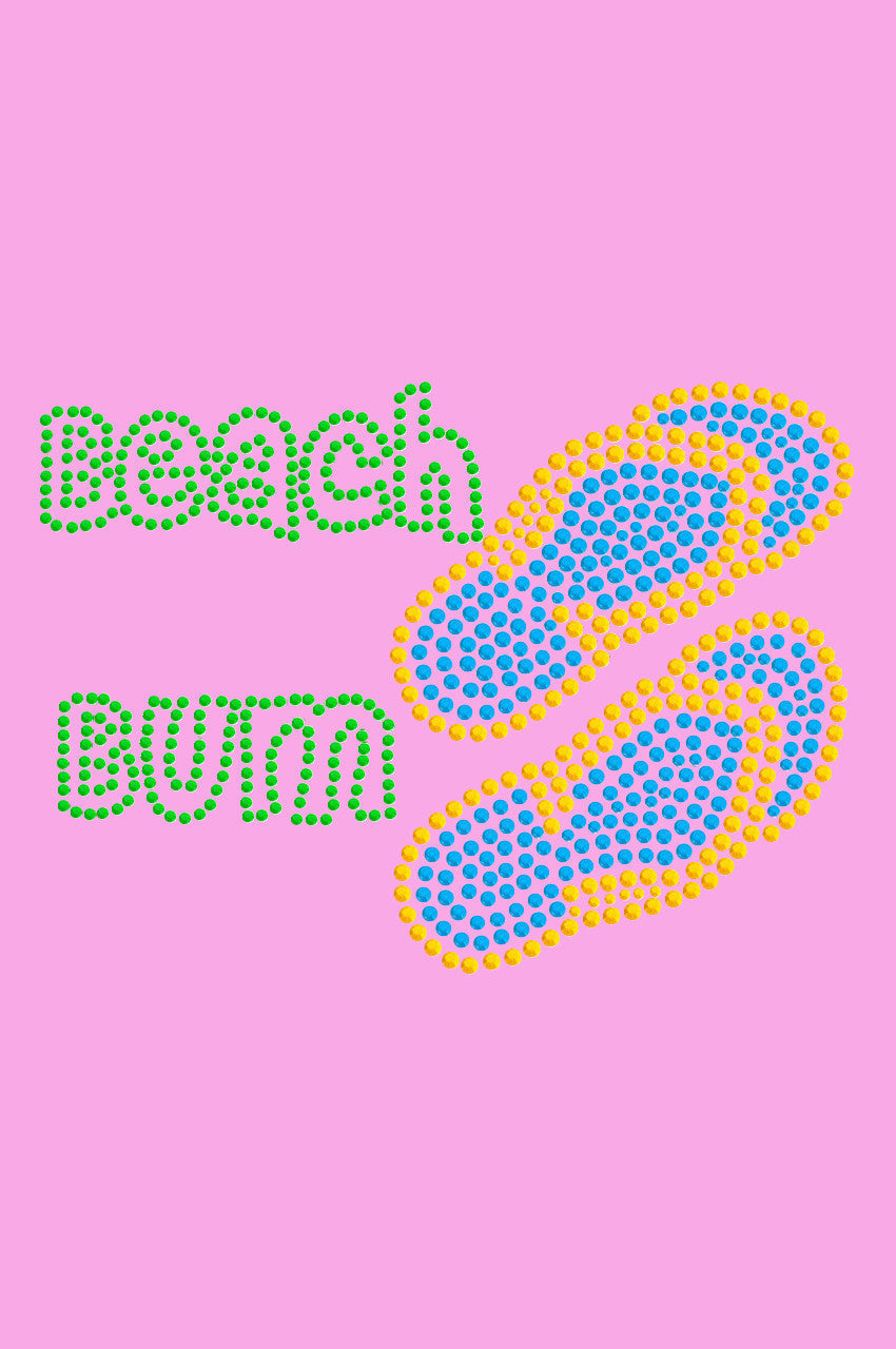 Beach Bum with Flip Flops - Womens T-shirt