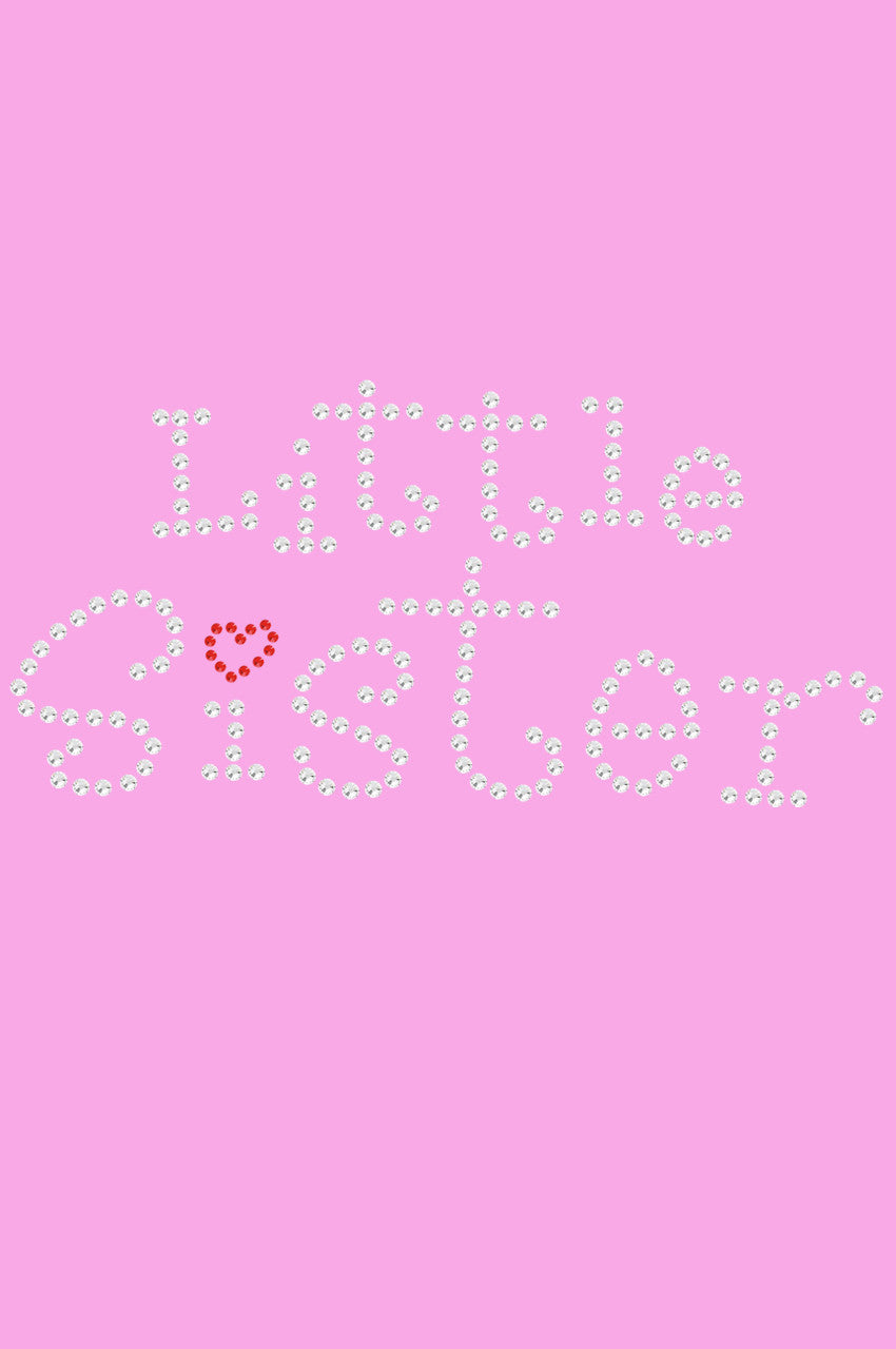 Little Sister with Red Heart - Womens T-shirt
