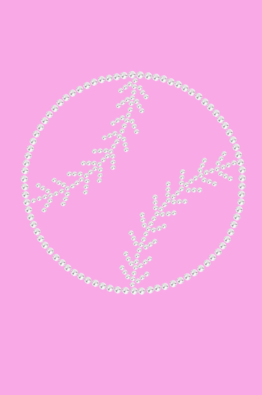 Baseball (Rhinestone Outline) - Womens Tee
