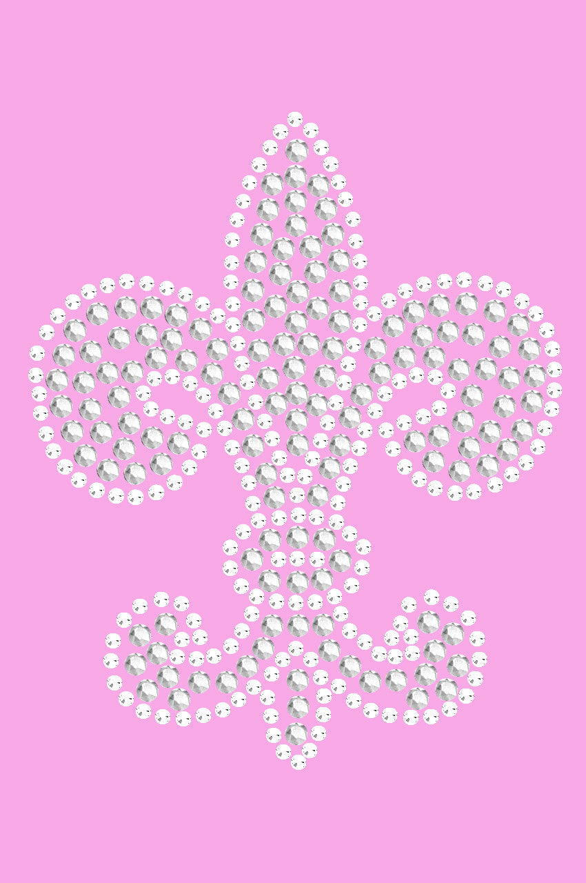 Fleur de Lis (Rhinestone & Rhinestuds) - Womens T-shirt