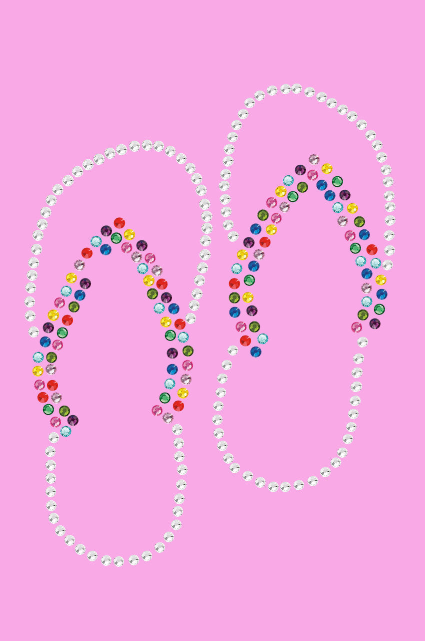 Flip Flops (Rhinestone) - Womens T-shirt