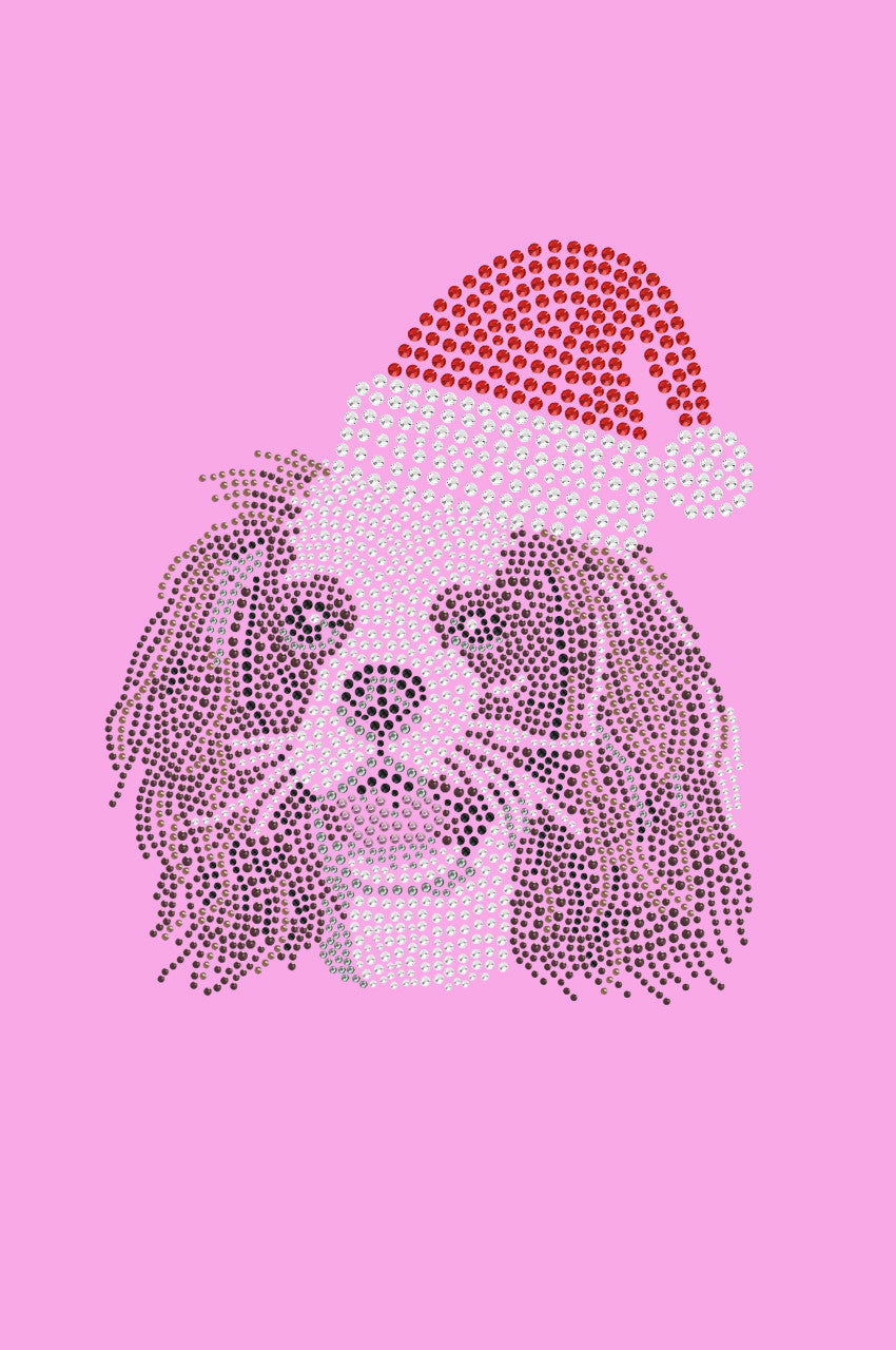 Cavalier King Charles Spaniel with Santa Hat - Womens Tee