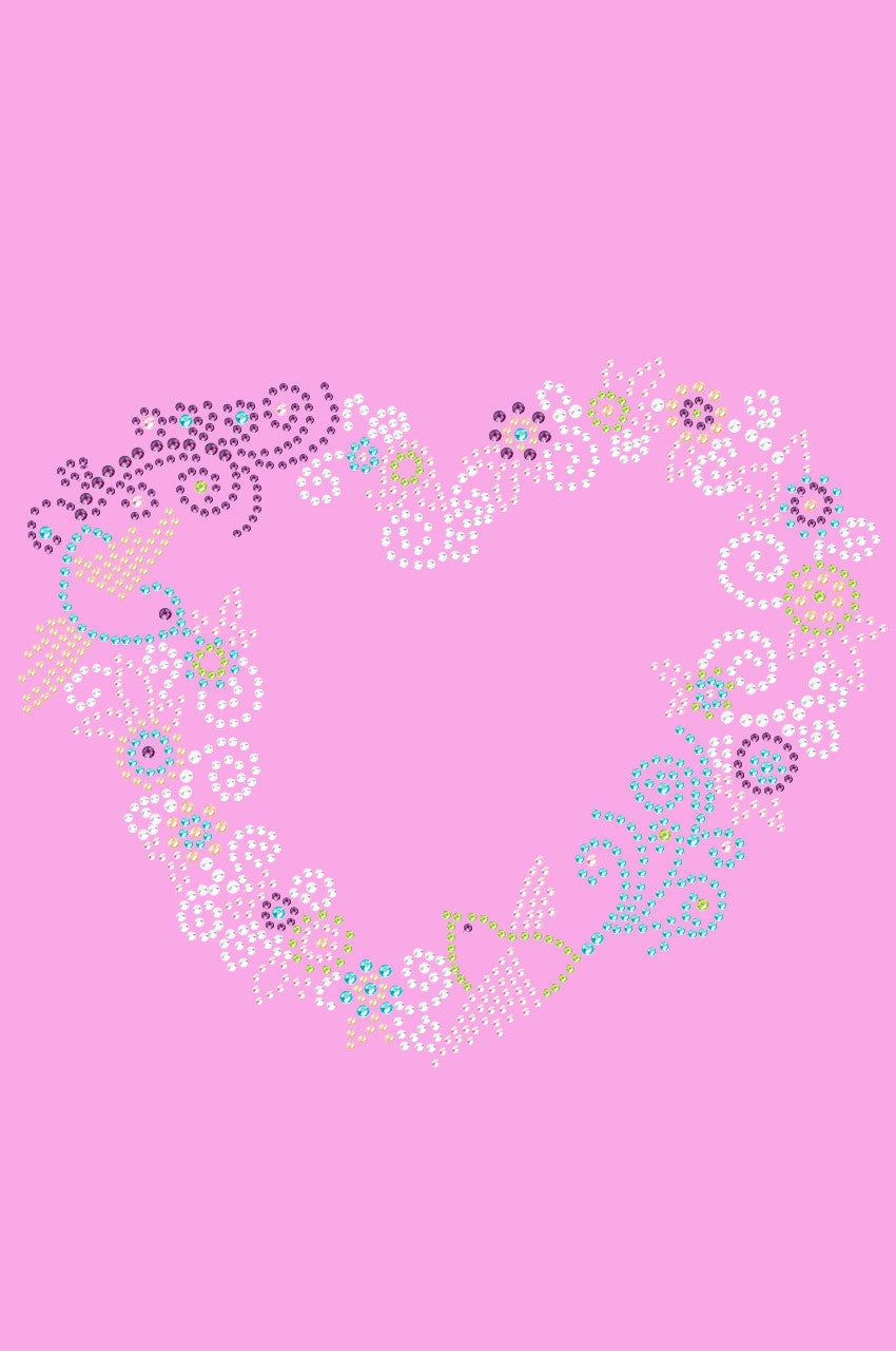 Spring Flower & Bird Heart - Womens T-shirt