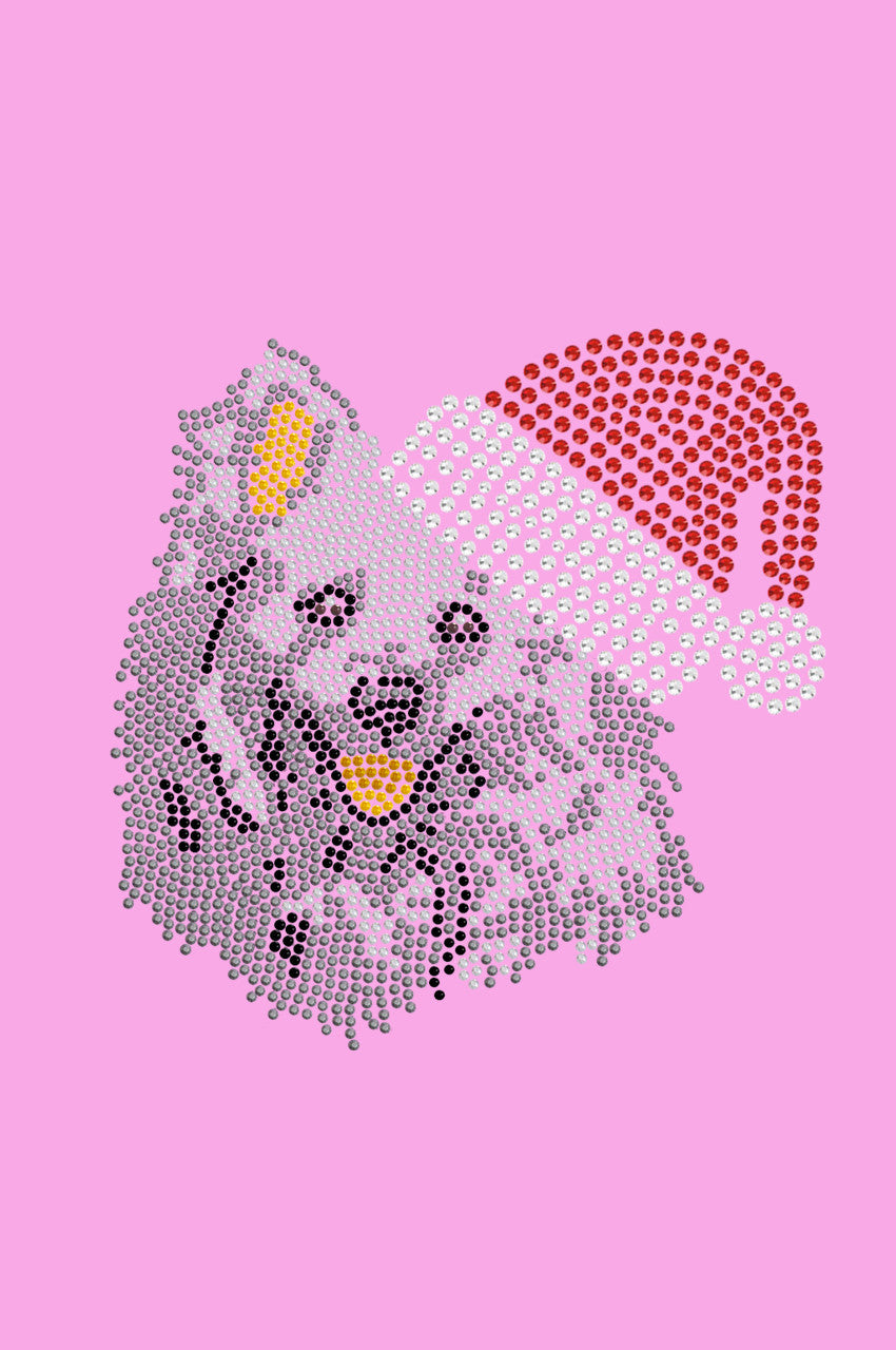 American Eskimo with Santa Hat - Womens Tee